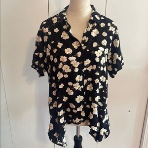 Floral Black Women's Top